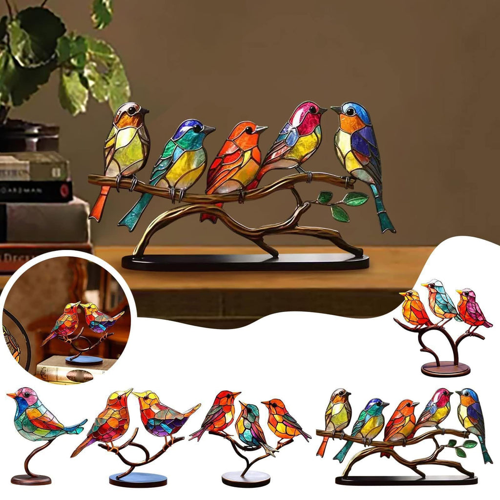 Kobine Gothic Colourful Birds Decor