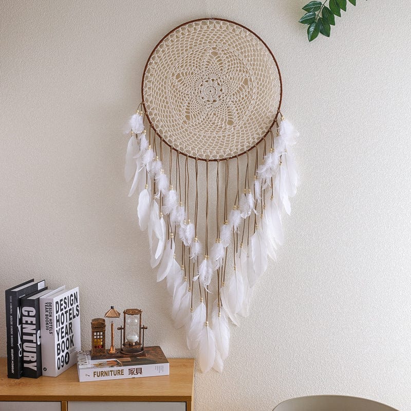 Kobine Gothic Feather Knitted Dreamcatcher