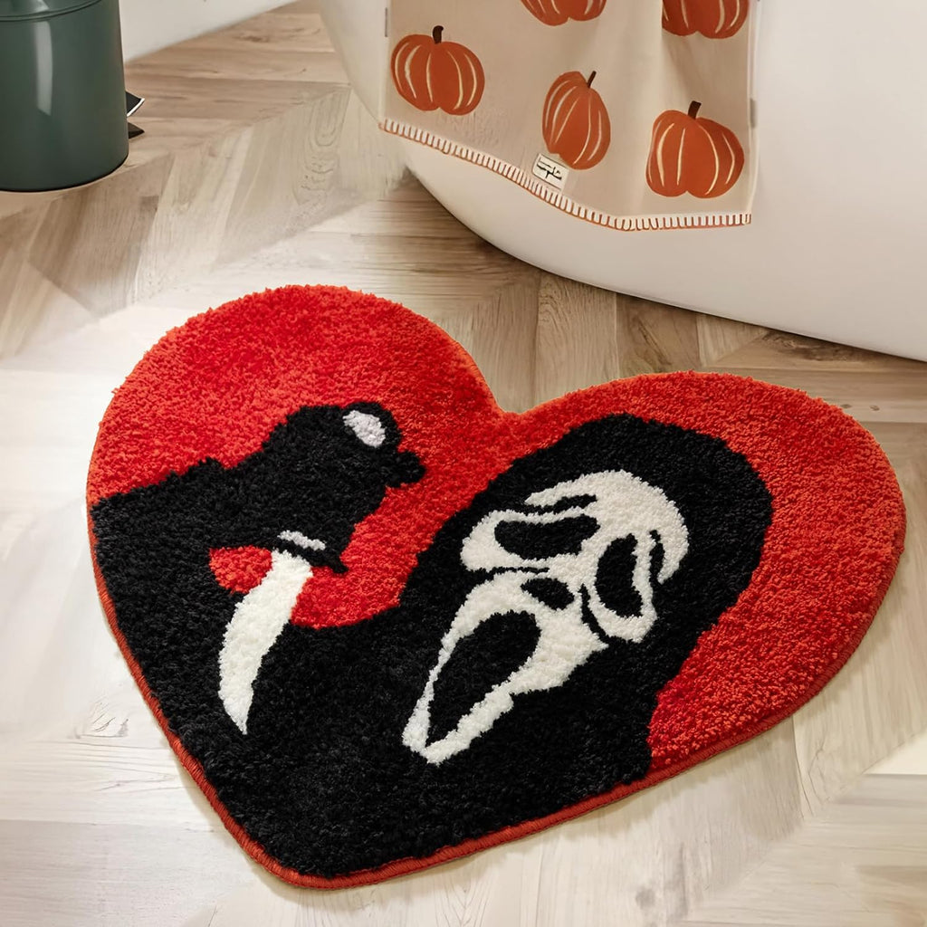 Kobine Gothic Halloween Funny Skull Bathroom Rugs