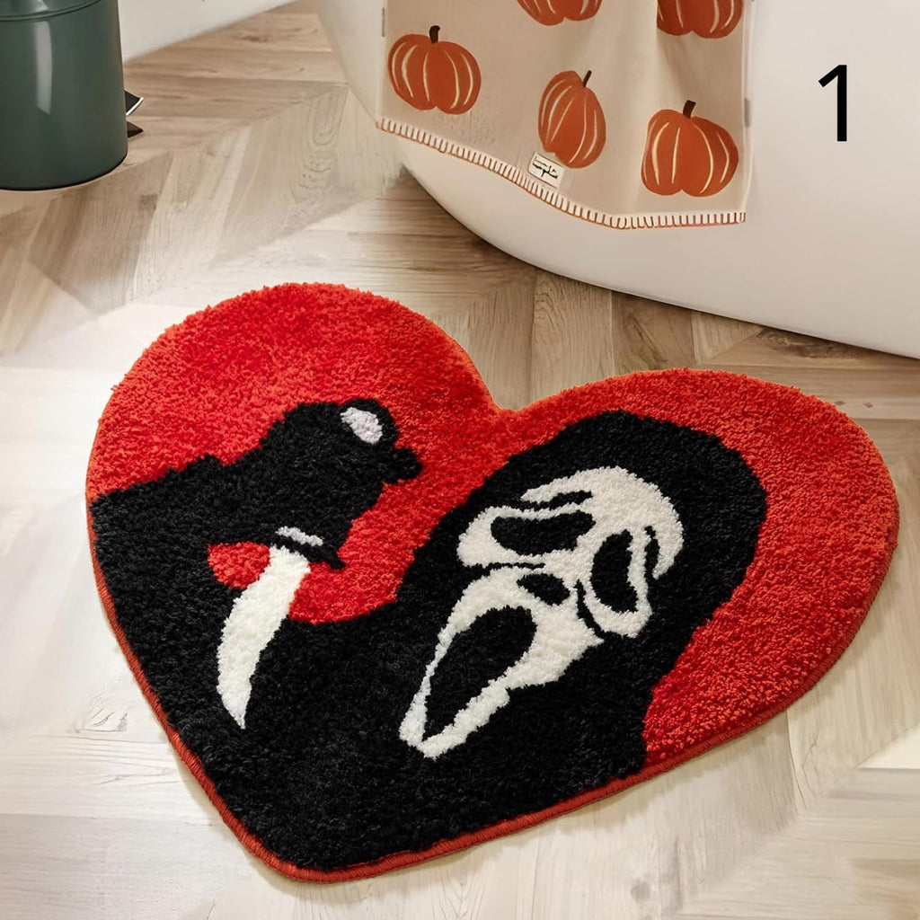 Kobine Gothic Halloween Funny Skull Bathroom Rugs