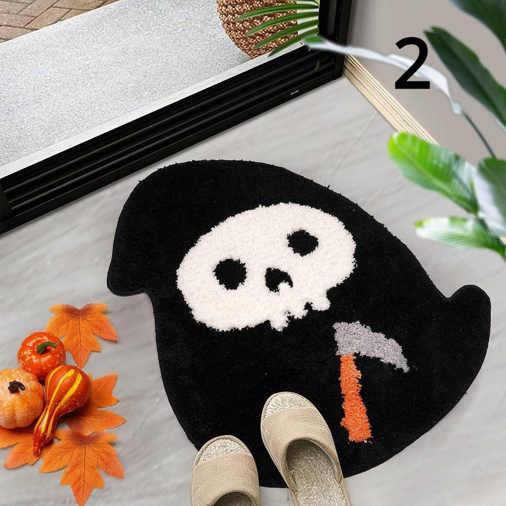 Kobine Gothic Halloween Funny Skull Bathroom Rugs