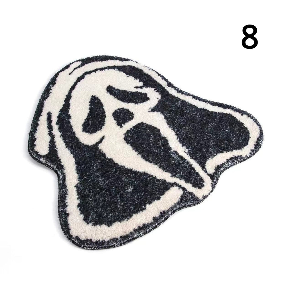 Kobine Gothic Halloween Funny Skull Bathroom Rugs