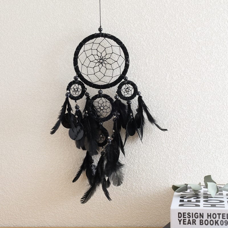 Kobine Gothic Spider Web Feather Multiple Dreamcatcher