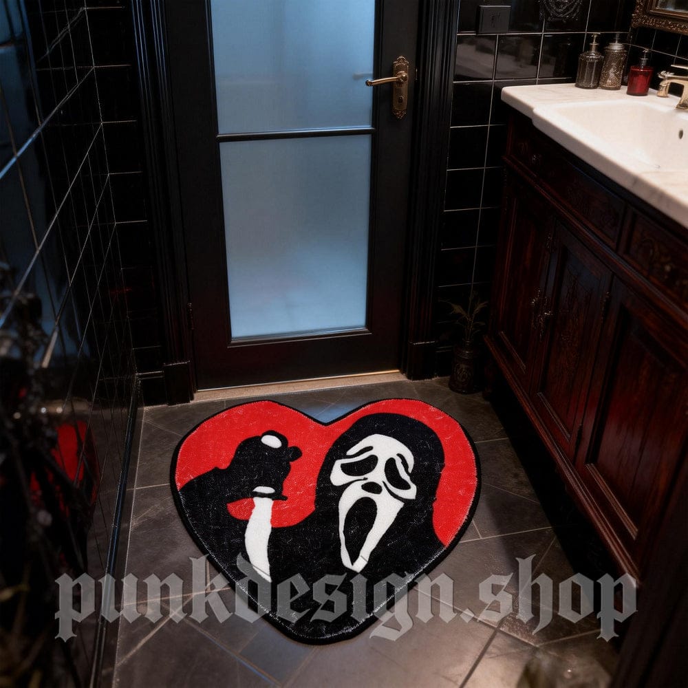 Kobine Home's Gothic Heart Shape Death Mat