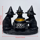 Kobine Home's Gothic Magic Cat Candlestick Ornament