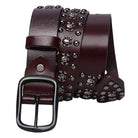 Kobine Men's Gothic Skull Studded Belt