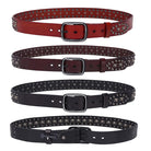 Kobine Men's Gothic Skull Studded Belt