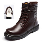 Kobine Men's Iron Buckle Strap Lace Up Martin Boots