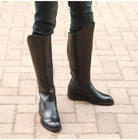 Kobine Men's Plain Toe Back Zip Martin Boots Men Riding Boots