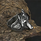 Kobine Men's Punk 3D Wolf Head Ring