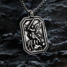 Kobine Men's Punk Archangel Michael Necklace