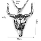 Kobine Men's Punk Bull Skull Necklace
