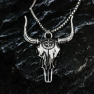 Kobine Men's Punk Bull Skull Necklace