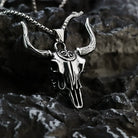 Kobine Men's Punk Bull Skull Necklace