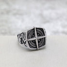 Kobine Men's Punk Compass Ring