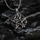 Kobine Men's Punk Cutout Snake Pentacle Pendant Necklace