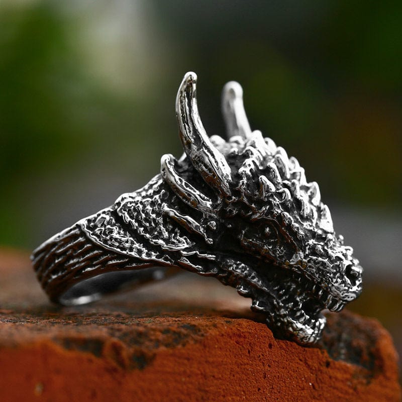 Kobine Men's Punk Dragon Ring