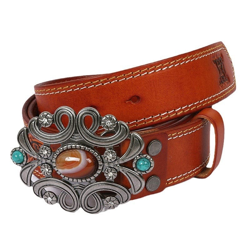 Kobine Men's Punk Embossed Belt