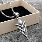Kobine Men's Punk Geometric Arrow Necklace