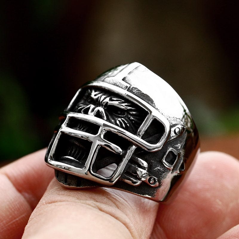 Kobine Men's Punk Helmet Gorilla Ring