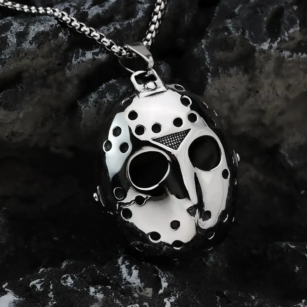 Kobine Men's Punk Mask Pendant Necklace
