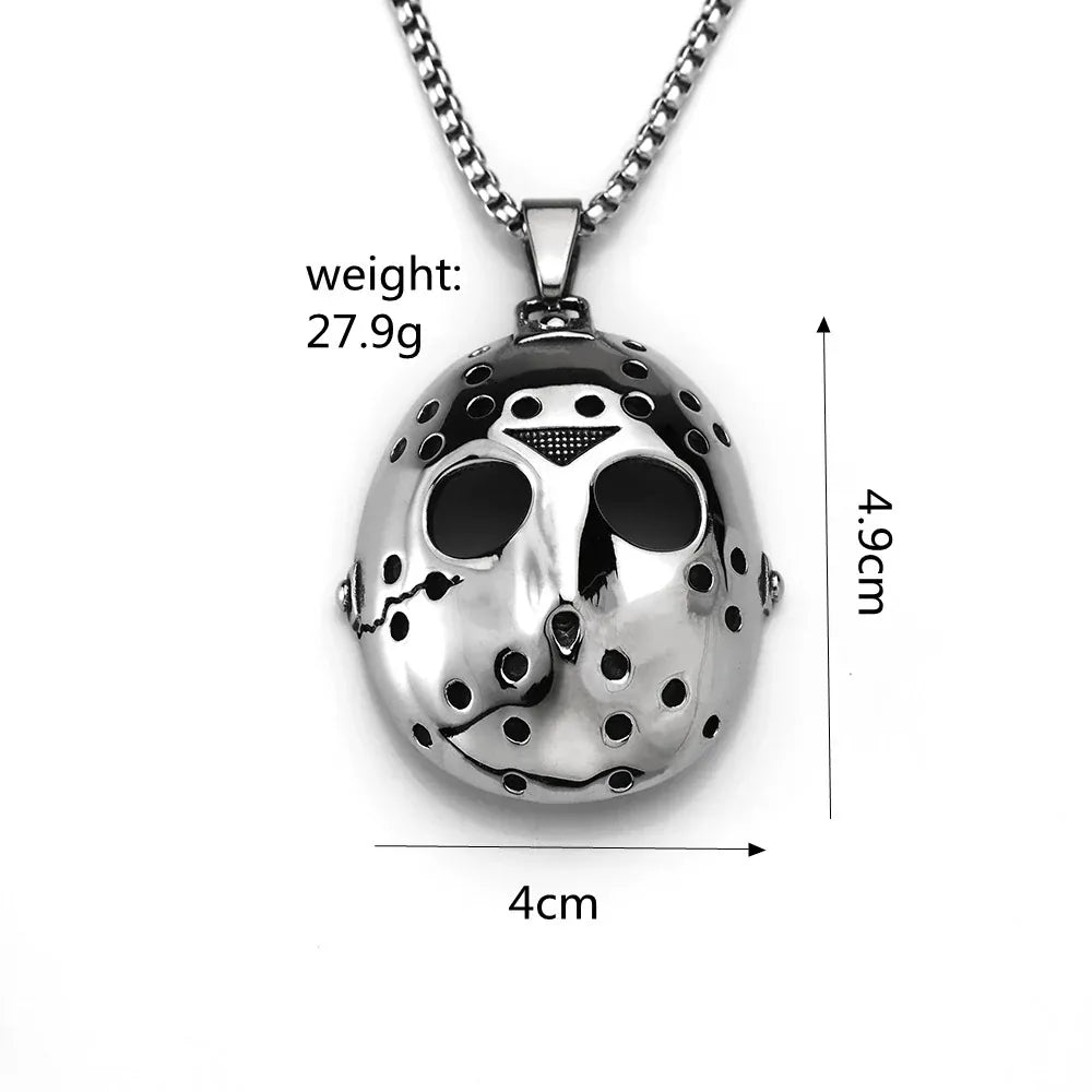 Kobine Men's Punk Mask Pendant Necklace