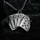 Kobine Men's Punk Poker Straight Flush Necklace