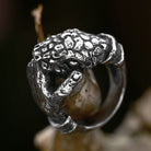 Kobine Men's Punk Retro Irregular Skull Stainless Ring