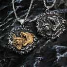 Kobine Men's Punk Roaring Wolves Necklace