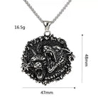 Kobine Men's Punk Roaring Wolves Necklace