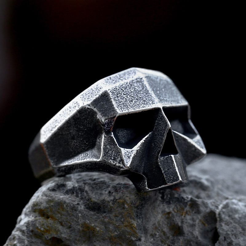 Kobine Men's Punk Robot Skull Ring