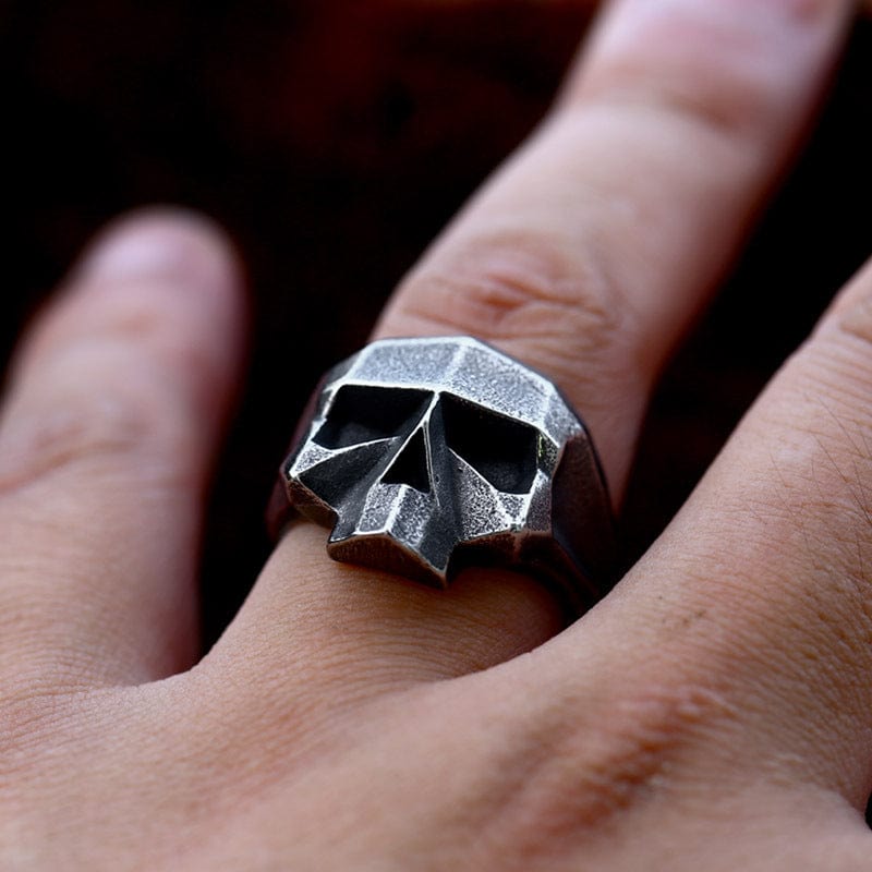 Kobine Men's Punk Robot Skull Ring