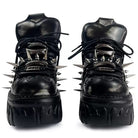 Kobine Men's Punk Rock Spiked Chunky Platform Shoes