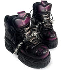 Kobine Men's Punk Rock Spiked Chunky Platform Shoes