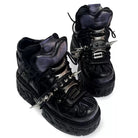 Kobine Men's Punk Rock Spiked Chunky Platform Shoes