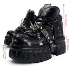 Kobine Men's Punk Rock Spiked Chunky Platform Shoes