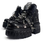 Kobine Men's Punk Rock Spiked Chunky Platform Shoes