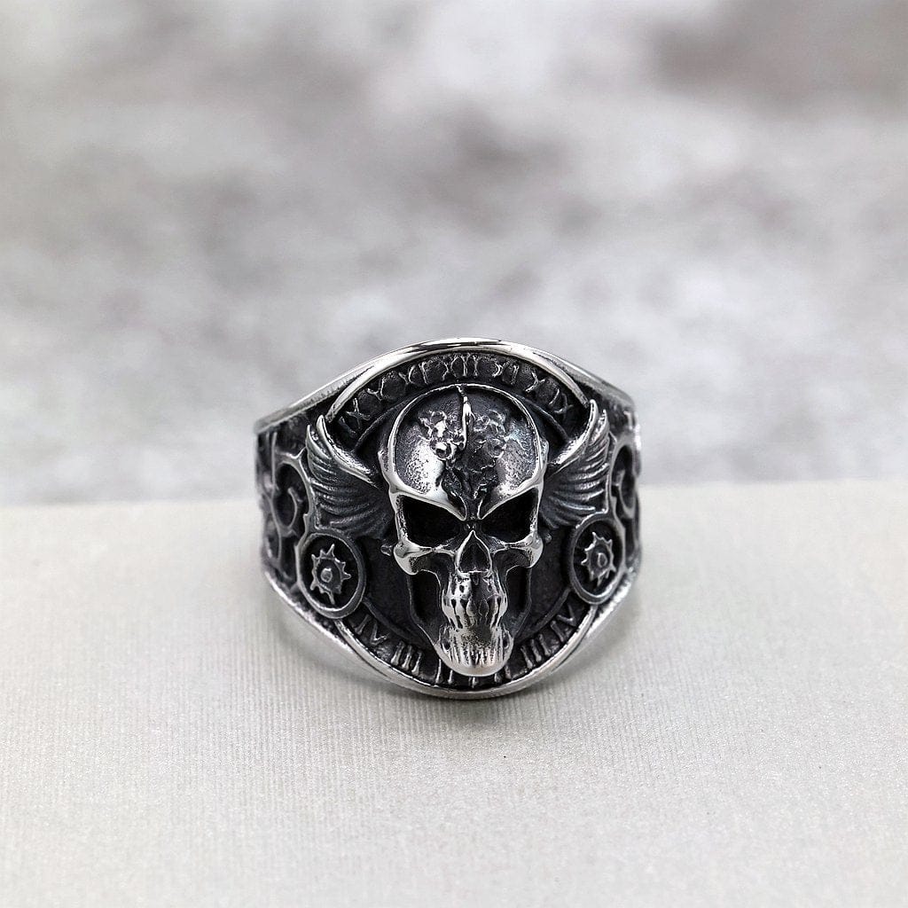 Kobine Men's Punk Skull Ring