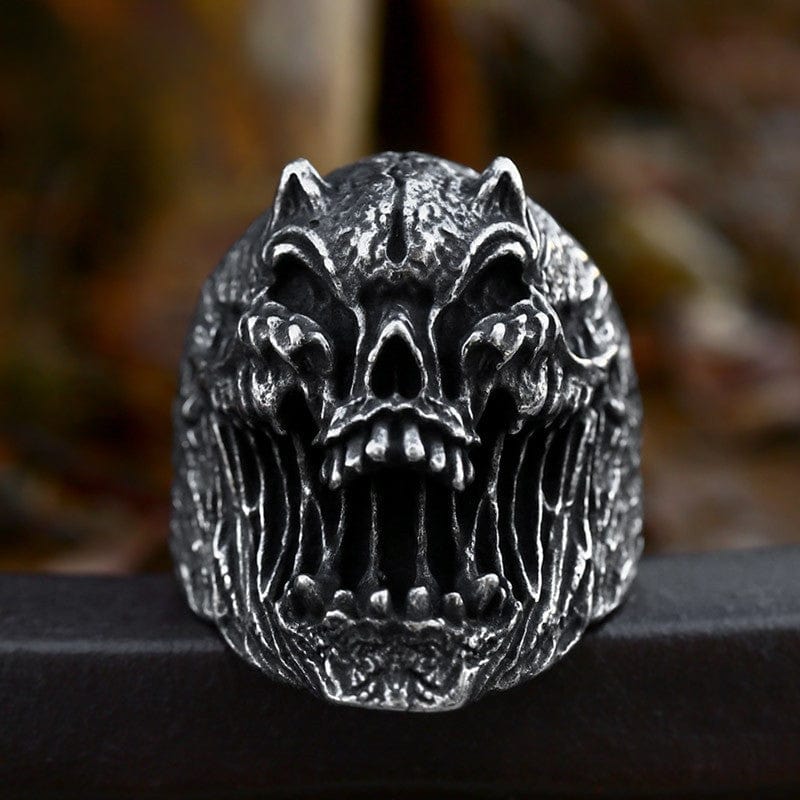 Kobine Men's Punk Skull Ring