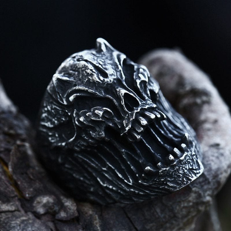 Kobine Men's Punk Skull Ring