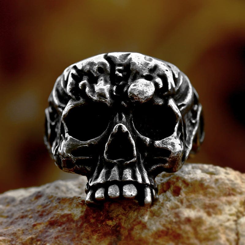 Kobine Men's Punk Skull Ring