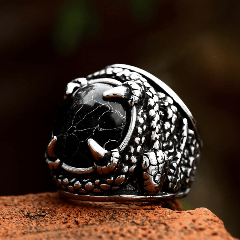 Kobine Men's Punk Snake Claw Ring