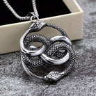 Kobine Men's Punk Snakes Entwined Necklace
