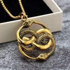 Kobine Men's Punk Snakes Entwined Necklace