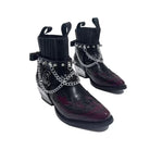 Kobine Men's Punk Spiked Chain Motorcycle Boots