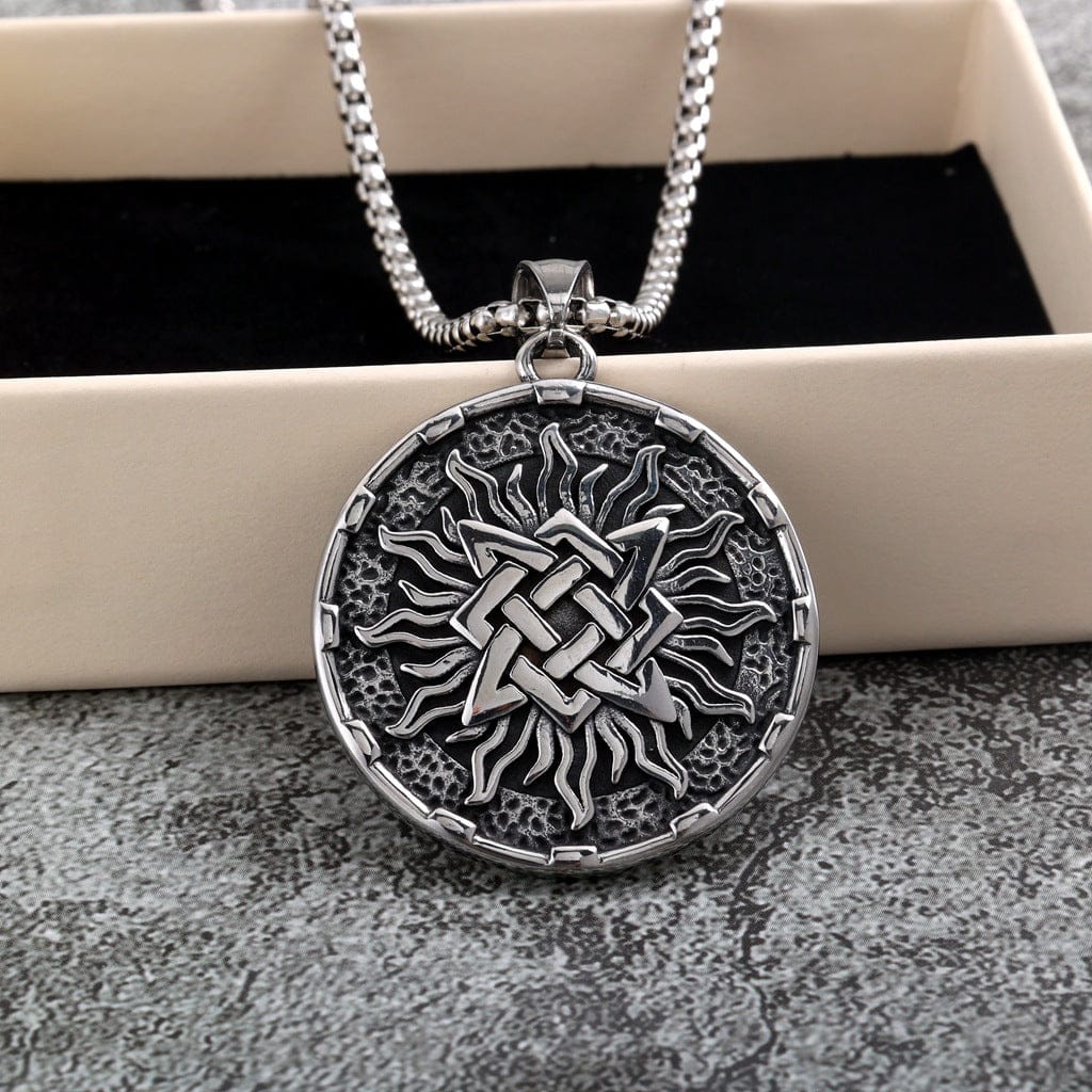 Kobine Men's Punk Sunflower Necklace