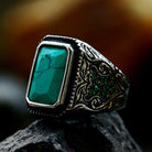 Kobine Men's Punk Turquoise Gem Ring