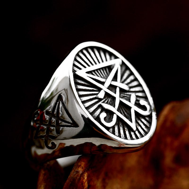 Kobine Men's Punk Viking Letter Ring