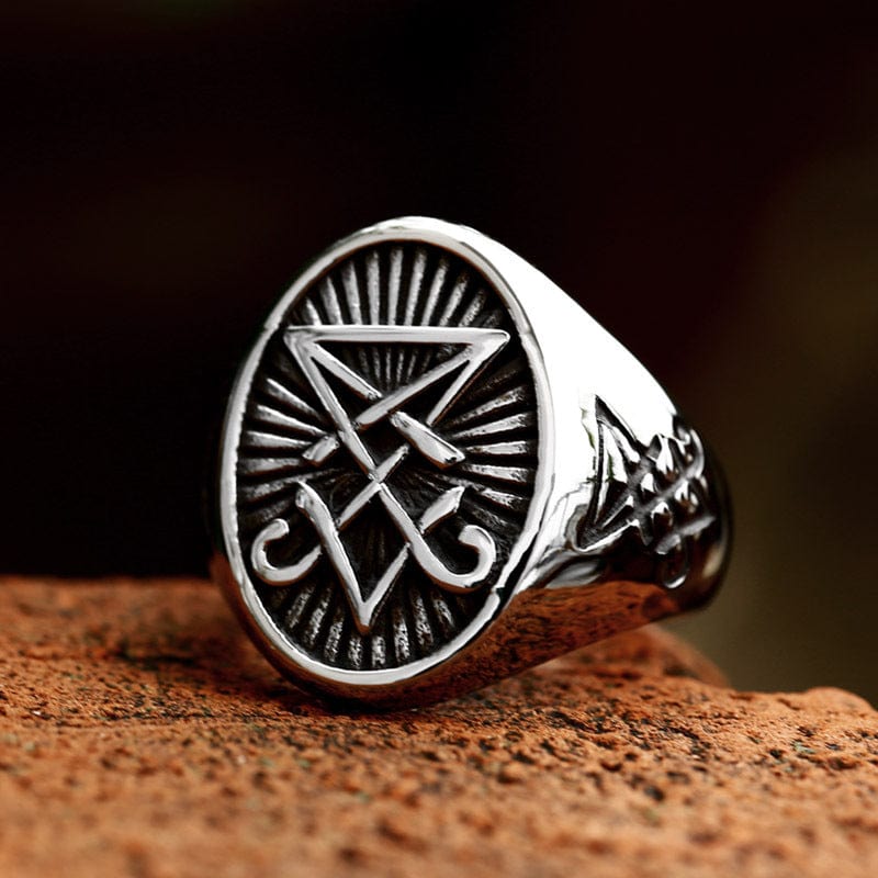 Kobine Men's Punk Viking Letter Ring