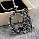 Kobine Men's Punk Viking Raven Annular Necklace